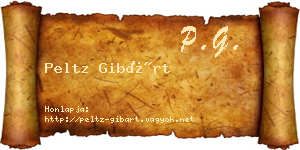 Peltz Gibárt névjegykártya